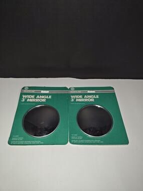 Vintage NAPA Silverline Blind Spot Mirrors Set Of 2 Wide Angle 3” New